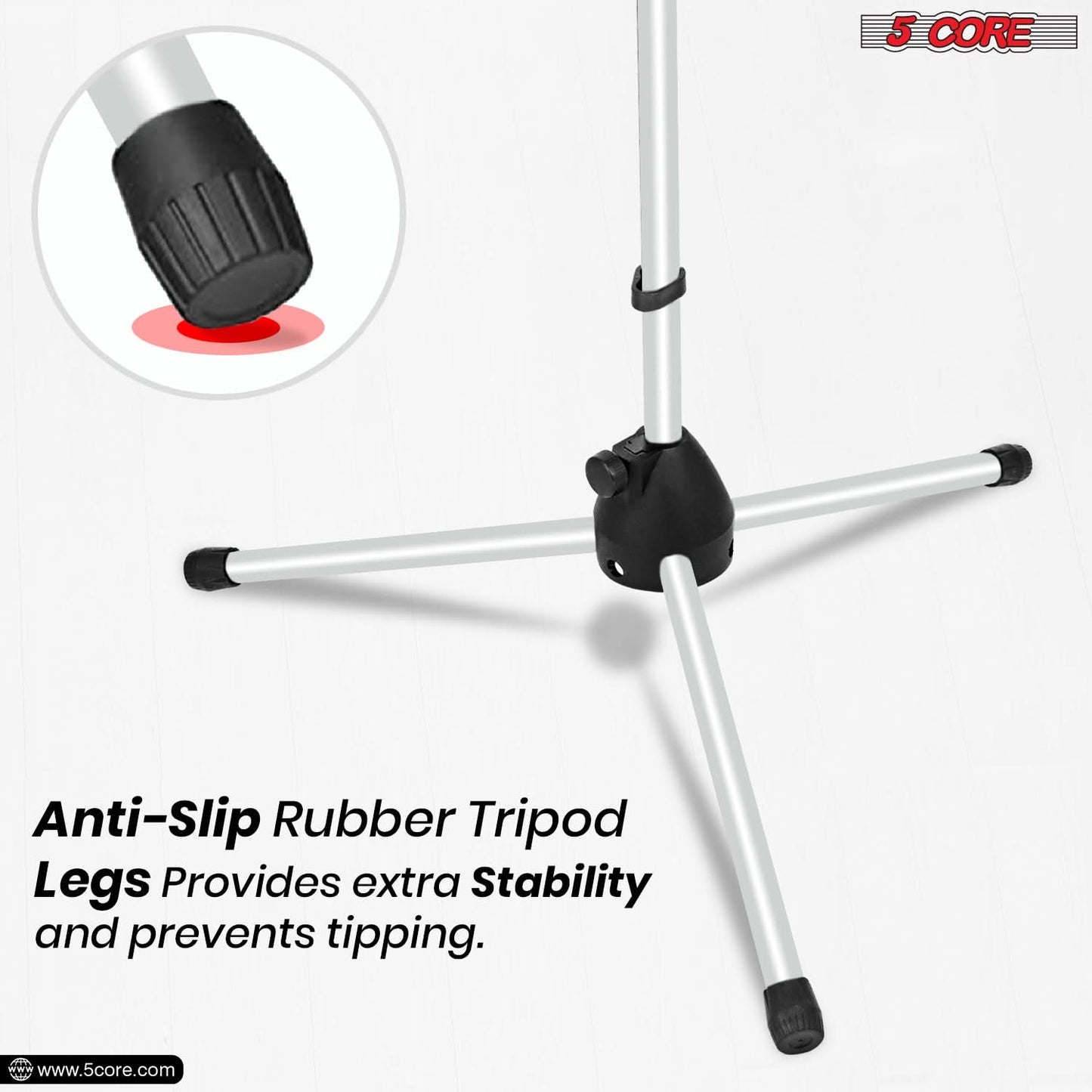 5Core Tripod Mic Stand Heavy Duty Adjustable Holder Floor Microphone