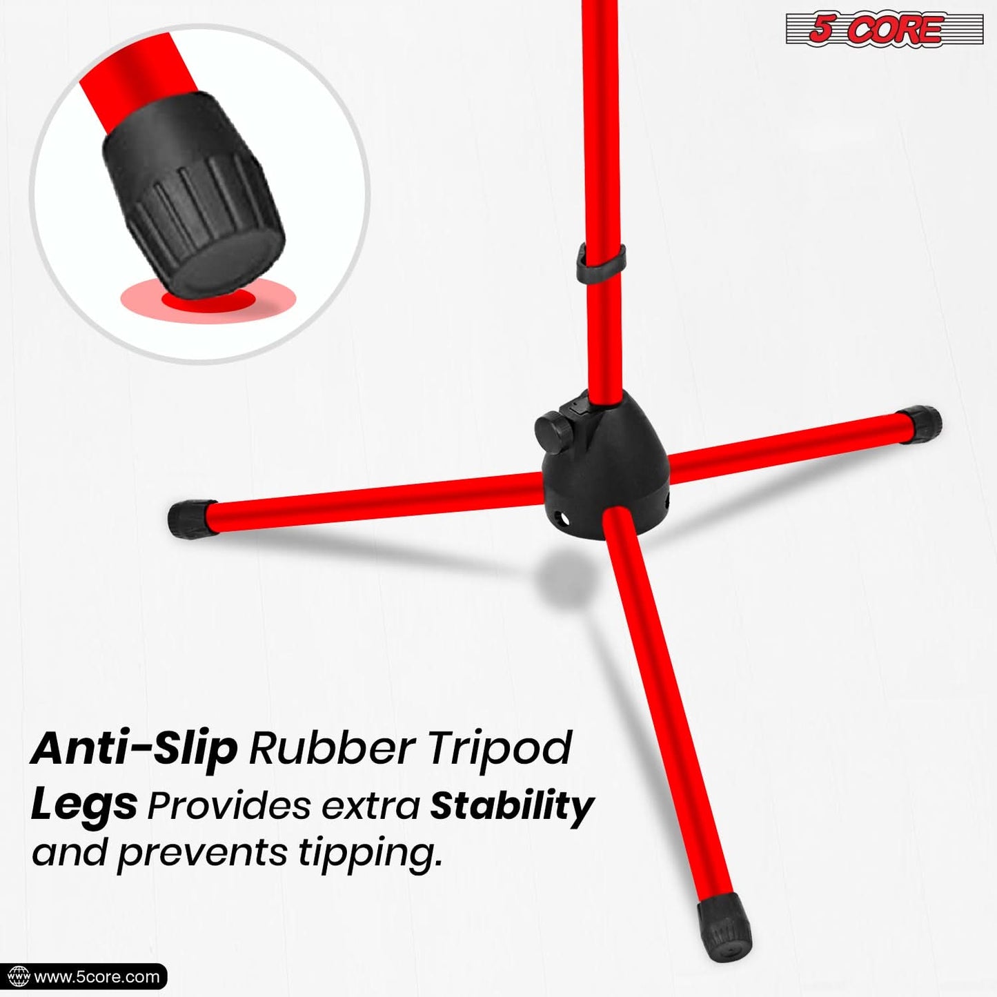 5Core Tripod Mic Stand Heavy Duty Adjustable Holder Floor Microphone