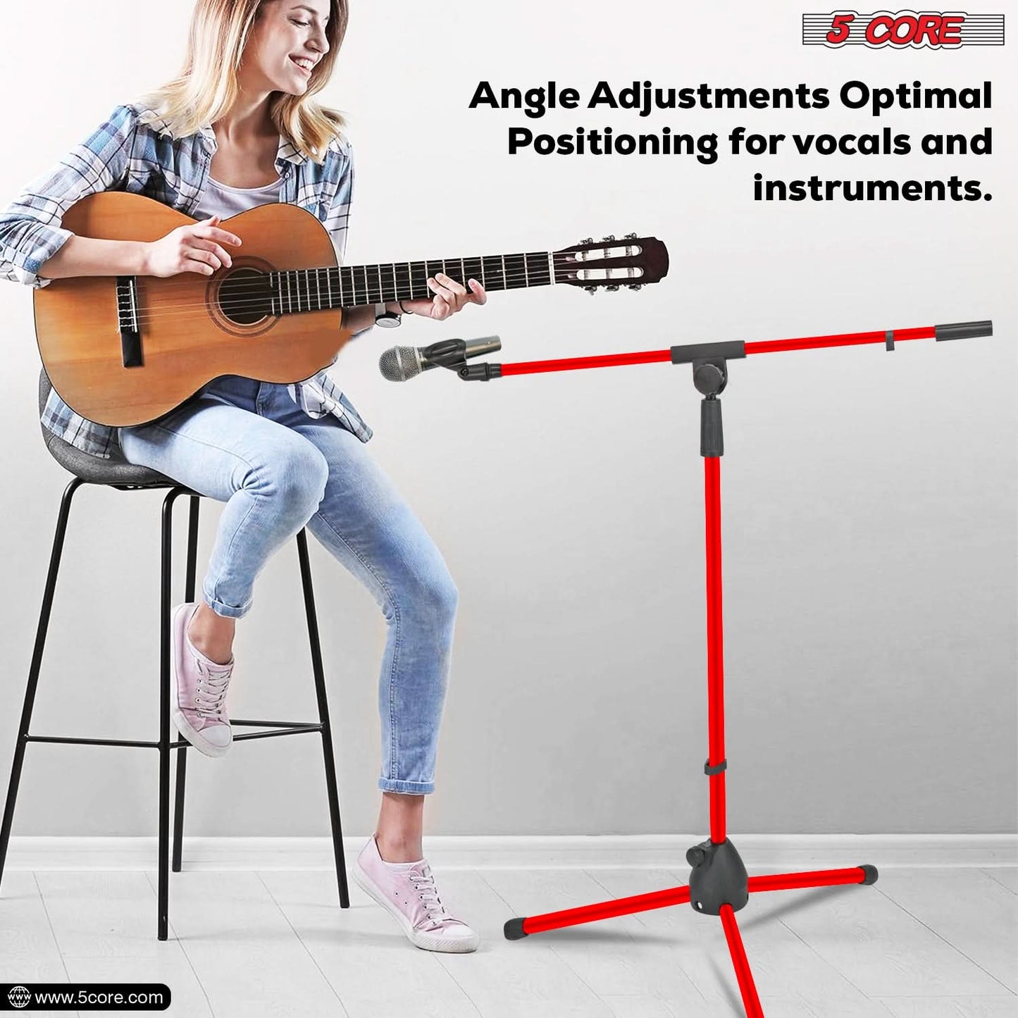 5Core Tripod Mic Stand Heavy Duty Adjustable Holder Floor Microphone