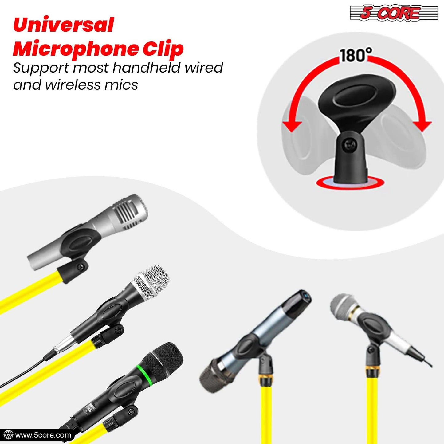 5Core Tripod Mic Stand Heavy Duty Adjustable Holder Floor Microphone