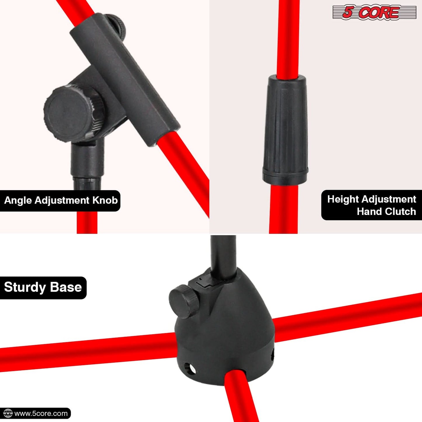 5Core Tripod Mic Stand Heavy Duty Adjustable Holder Floor Microphone