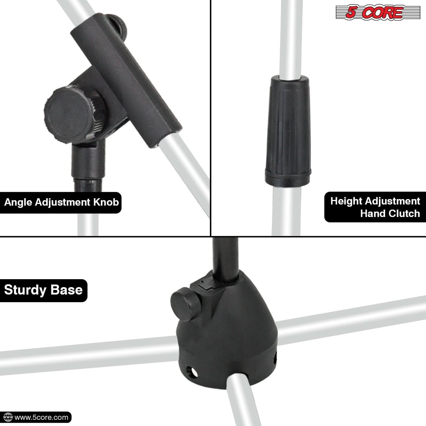5Core Tripod Mic Stand Heavy Duty Adjustable Holder Floor Microphone