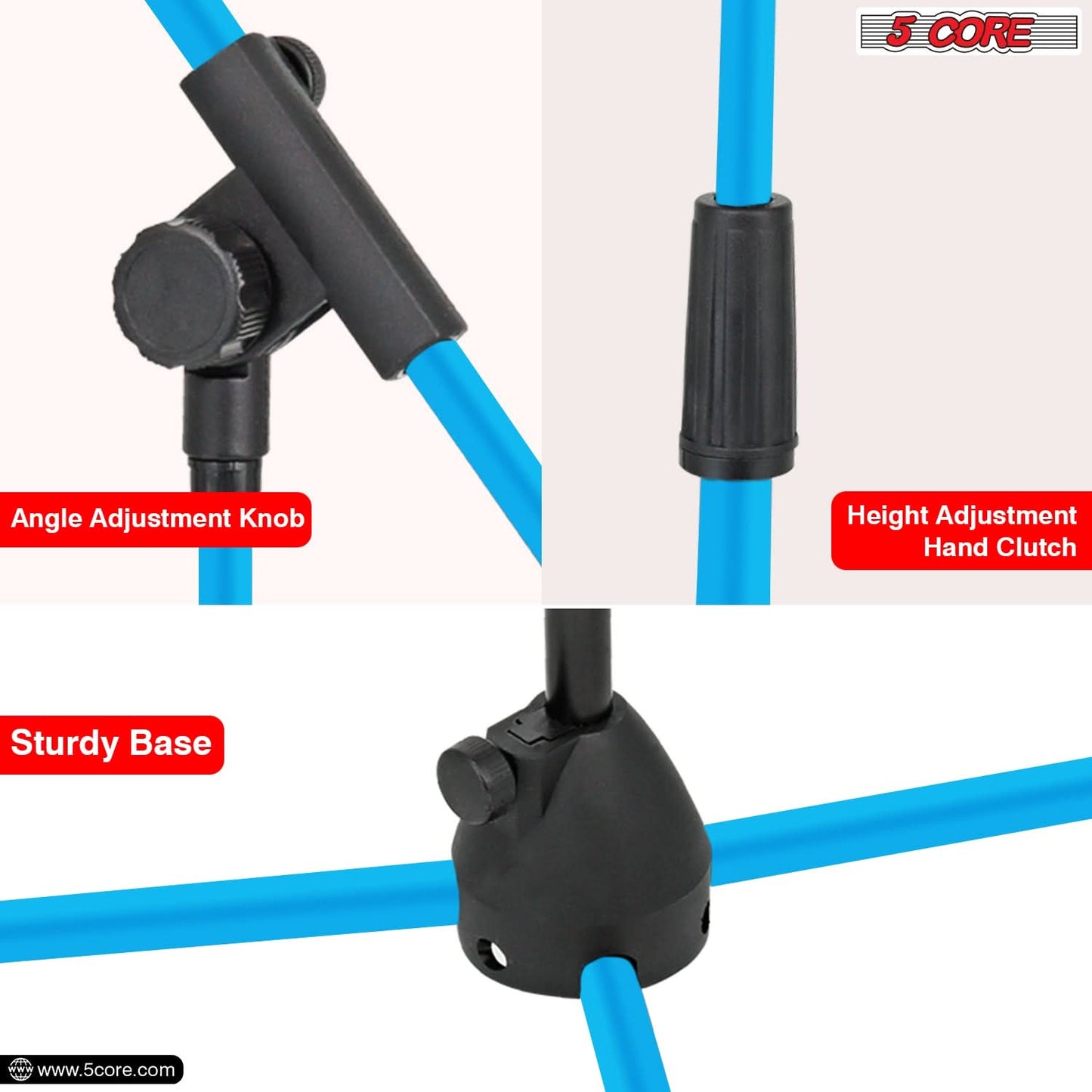 5Core Tripod Mic Stand Heavy Duty Adjustable Holder Floor Microphone