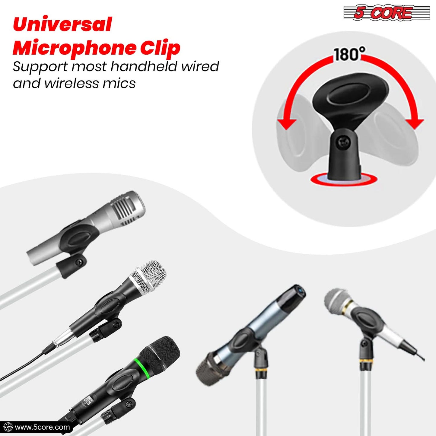 5Core Tripod Mic Stand Heavy Duty Adjustable Holder Floor Microphone