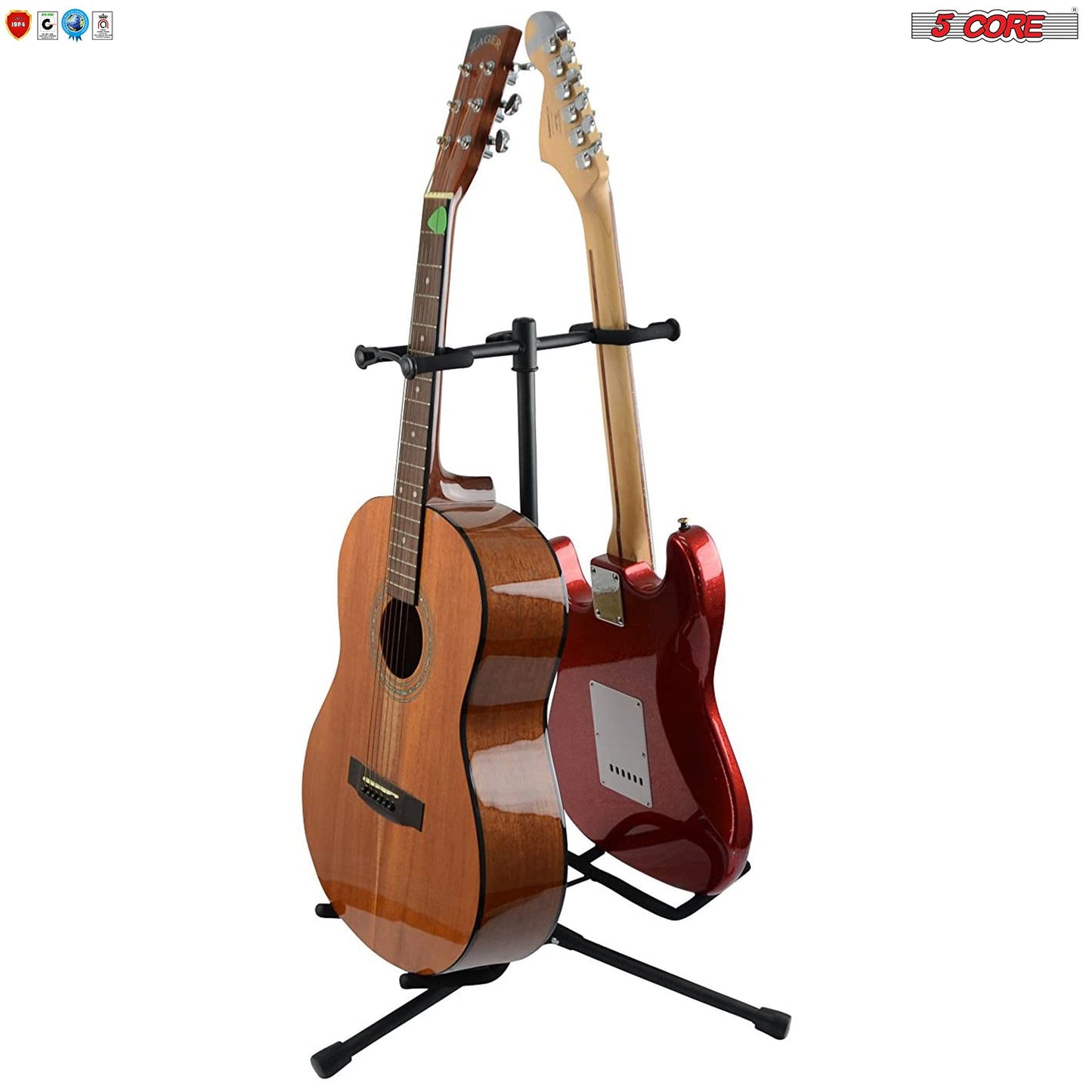 5Core Guitar Stand Floor Tripod Portable Adjustable Multi Guitars