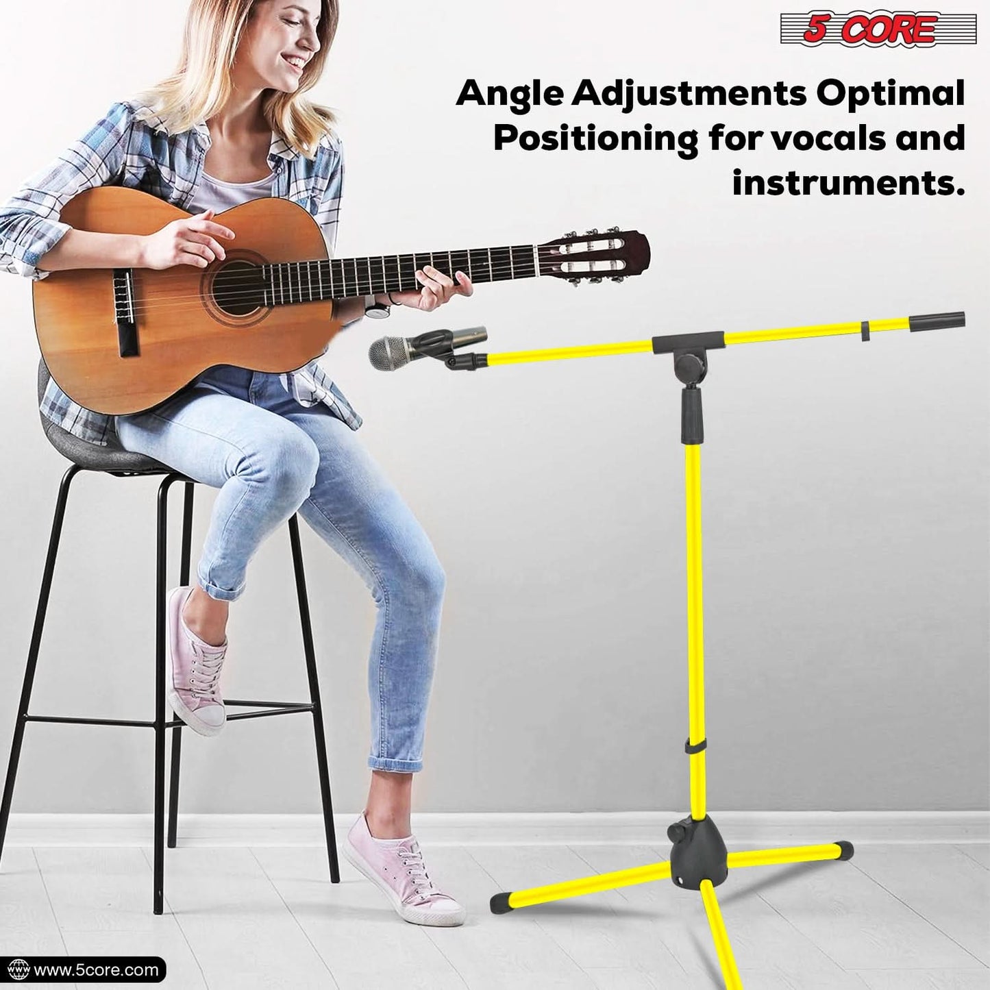 5Core Tripod Mic Stand Heavy Duty Adjustable Holder Floor Microphone