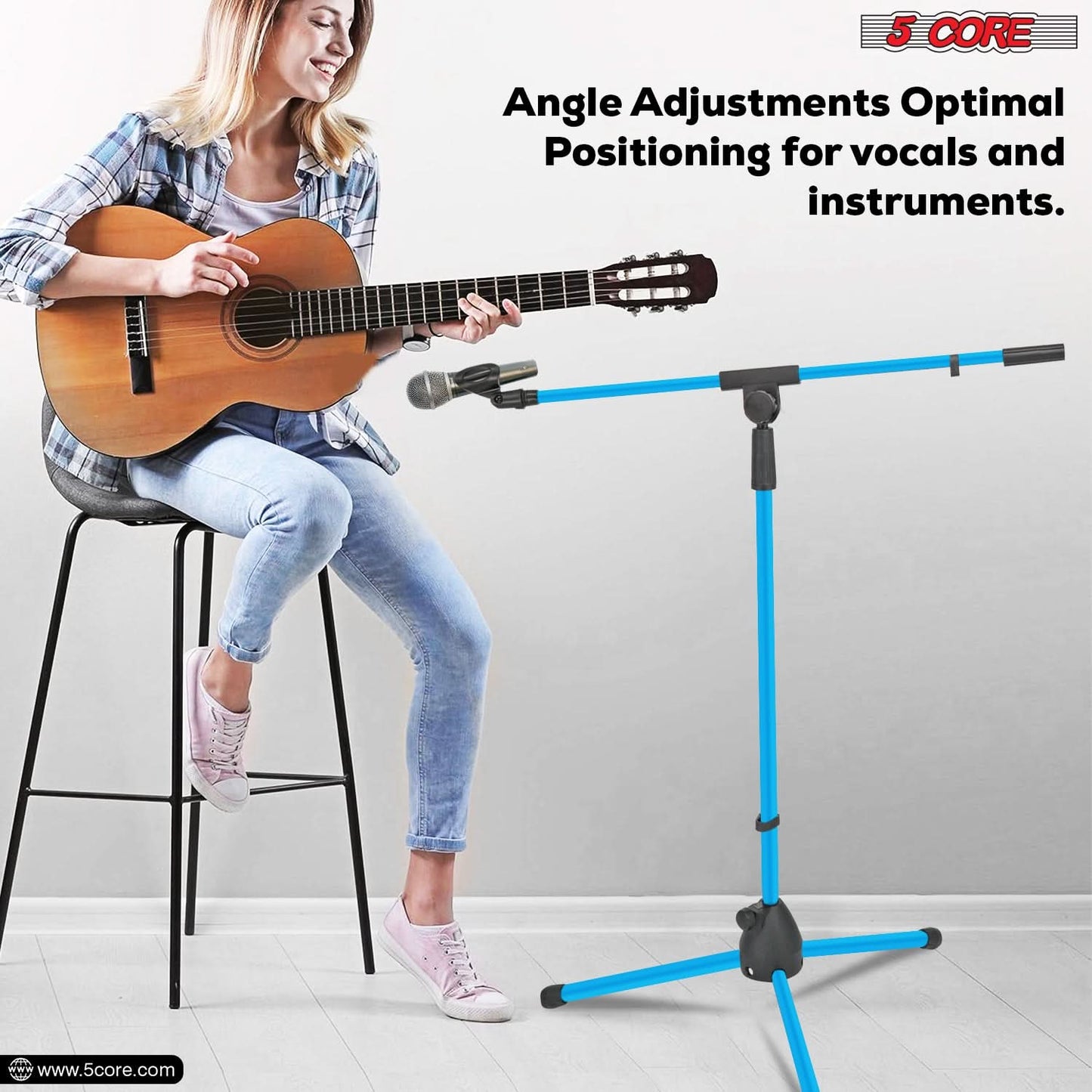 5Core Tripod Mic Stand Heavy Duty Adjustable Holder Floor Microphone