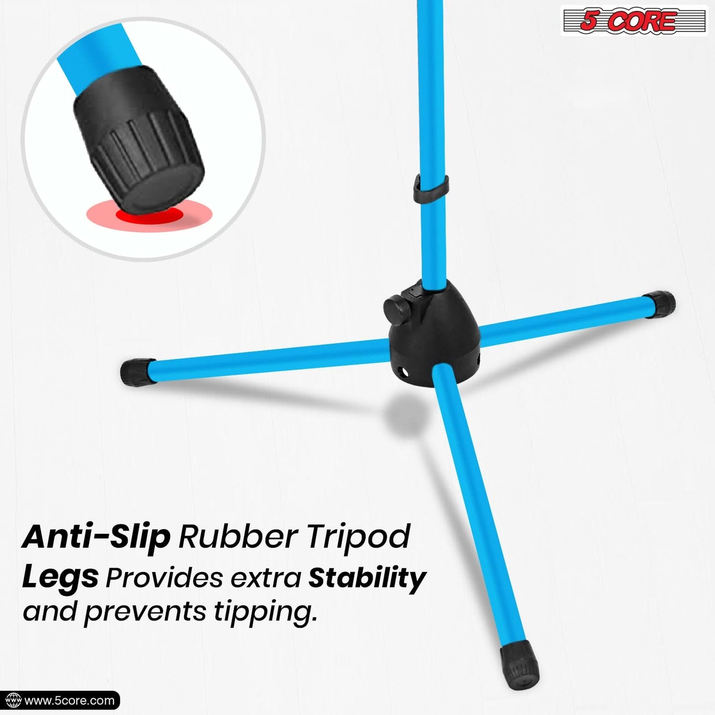 5Core Tripod Mic Stand Heavy Duty Adjustable Holder Floor Microphone