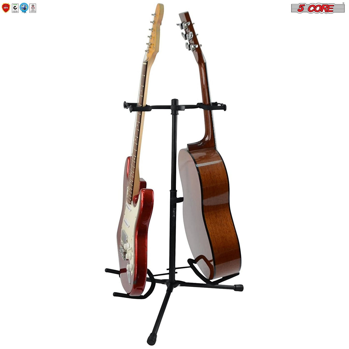 5Core Guitar Stand Floor Tripod Portable Adjustable Multi Guitars