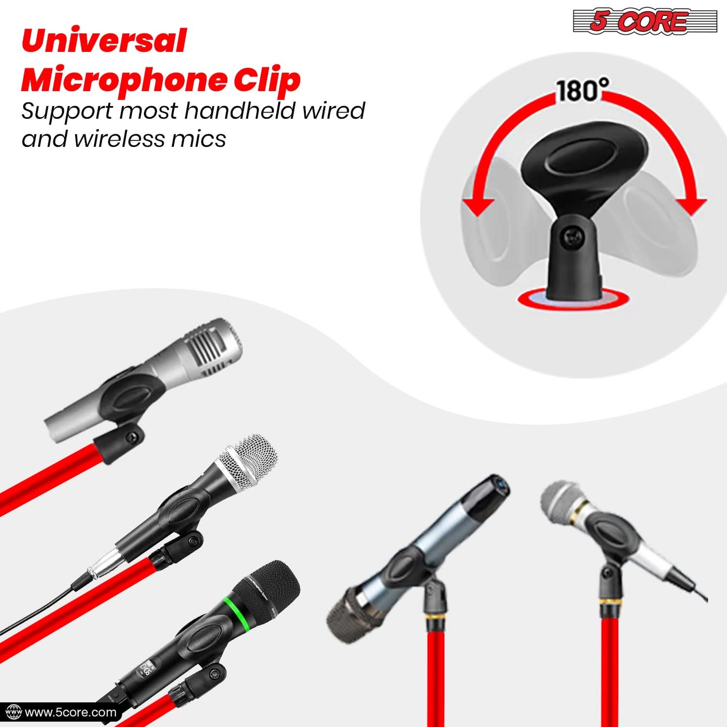 5Core Tripod Mic Stand Heavy Duty Adjustable Holder Floor Microphone