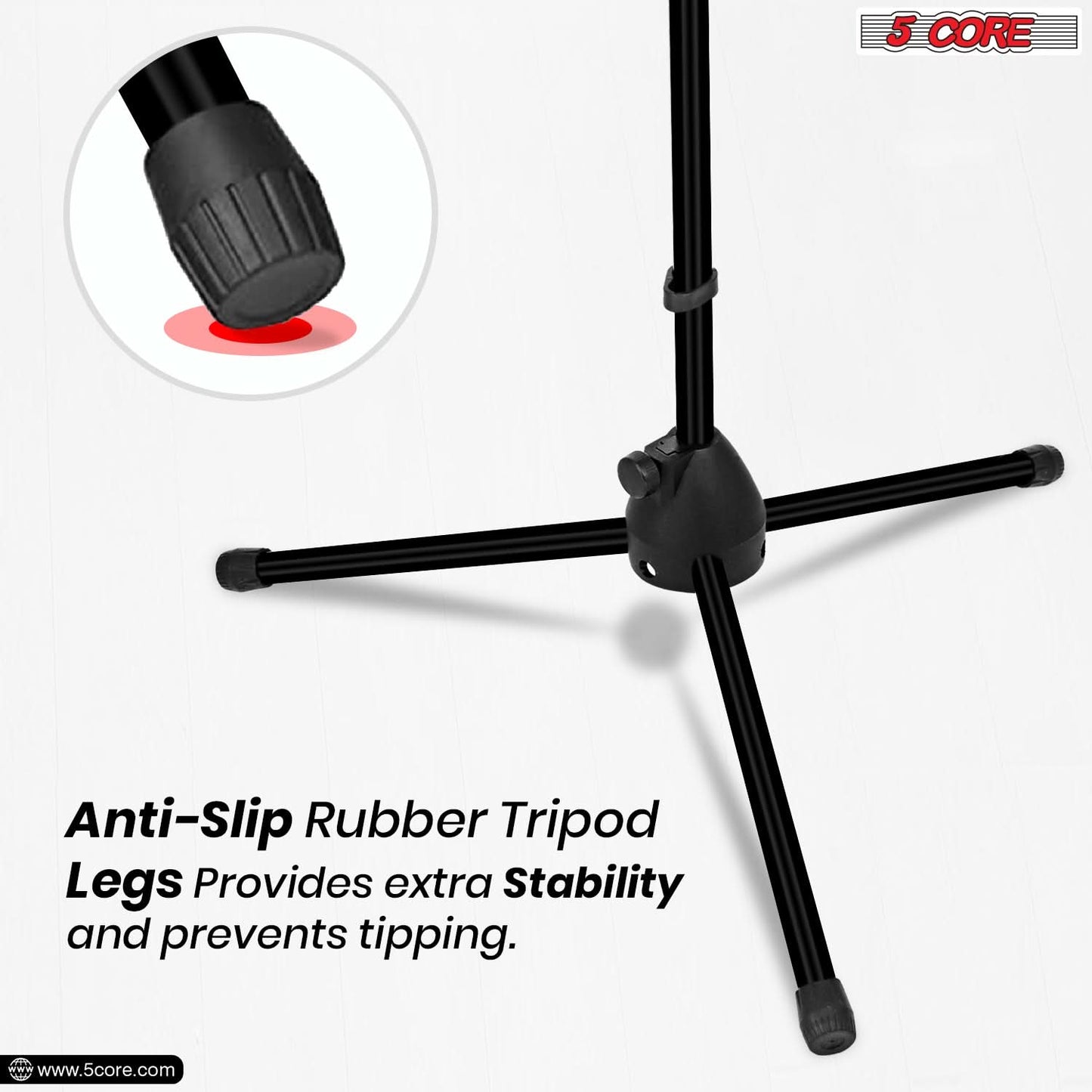 5Core Tripod Mic Stand Heavy Duty Adjustable Holder Floor Microphone