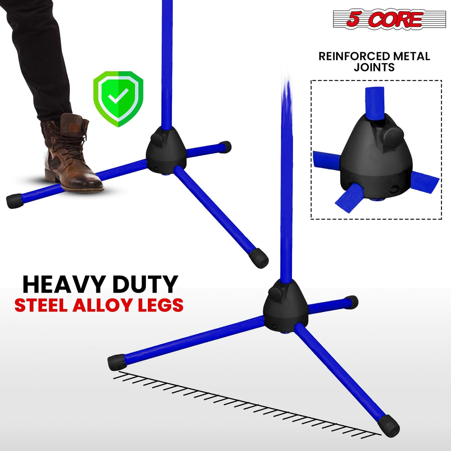 5Core Tripod Mic Stand Heavy Duty Adjustable Holder Floor Microphone