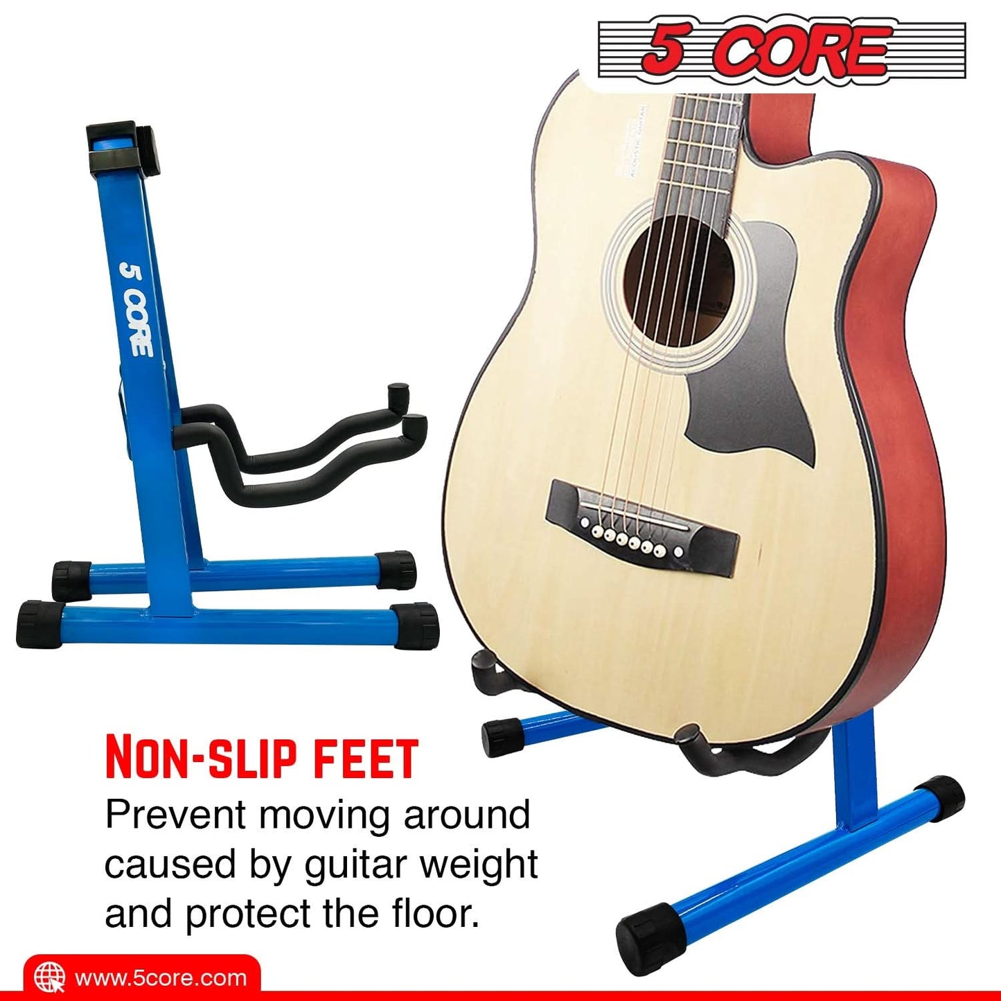 5Core Guitar Stand Floor A Frame Electric Acoustic Bass Soporte Para