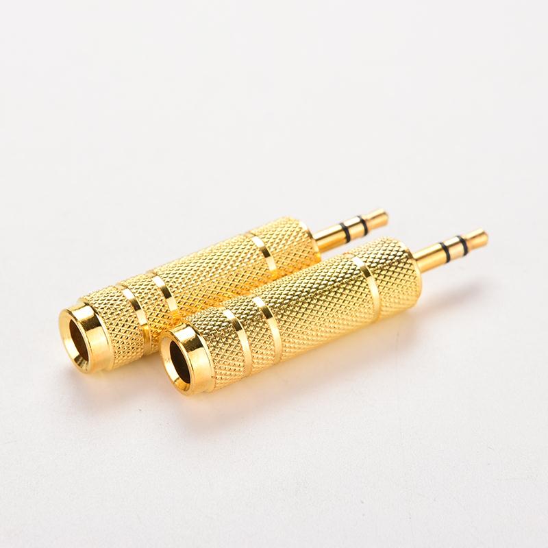 2pcs Stereo 3.5mm Audio Jack Male TO 6.5mm Female