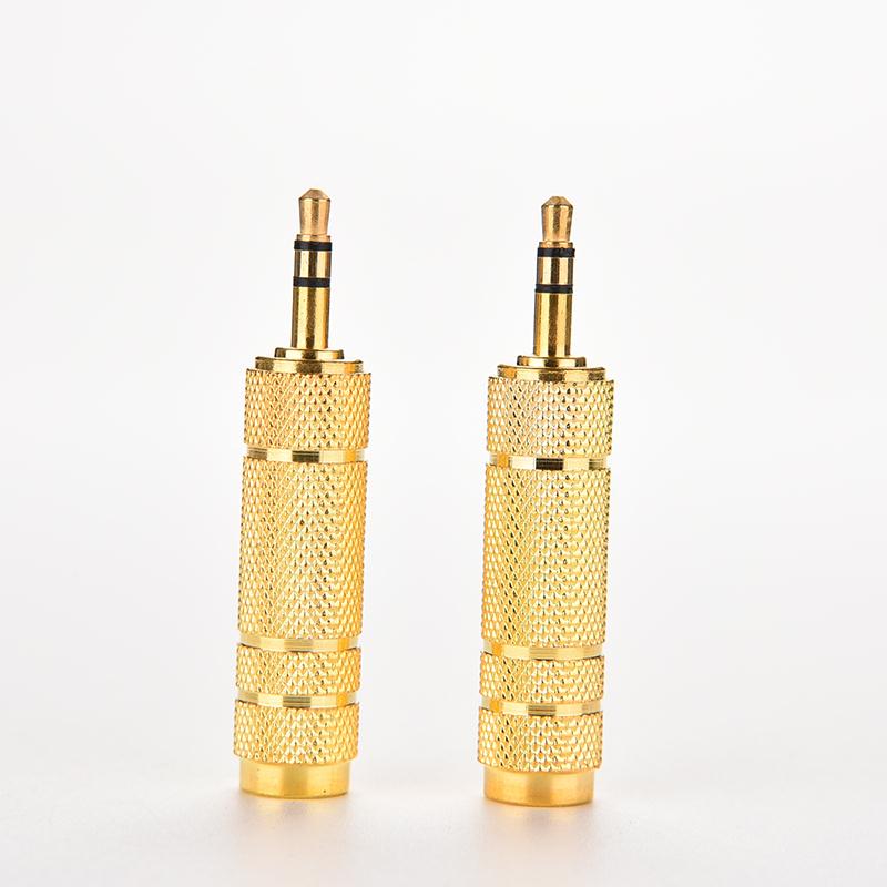 2pcs Stereo 3.5mm Audio Jack Male TO 6.5mm Female