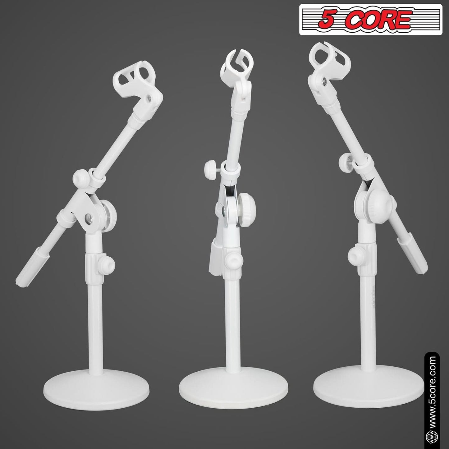 5Core Round Base Desktop Mic Stand Universal Desk Microphone Holder