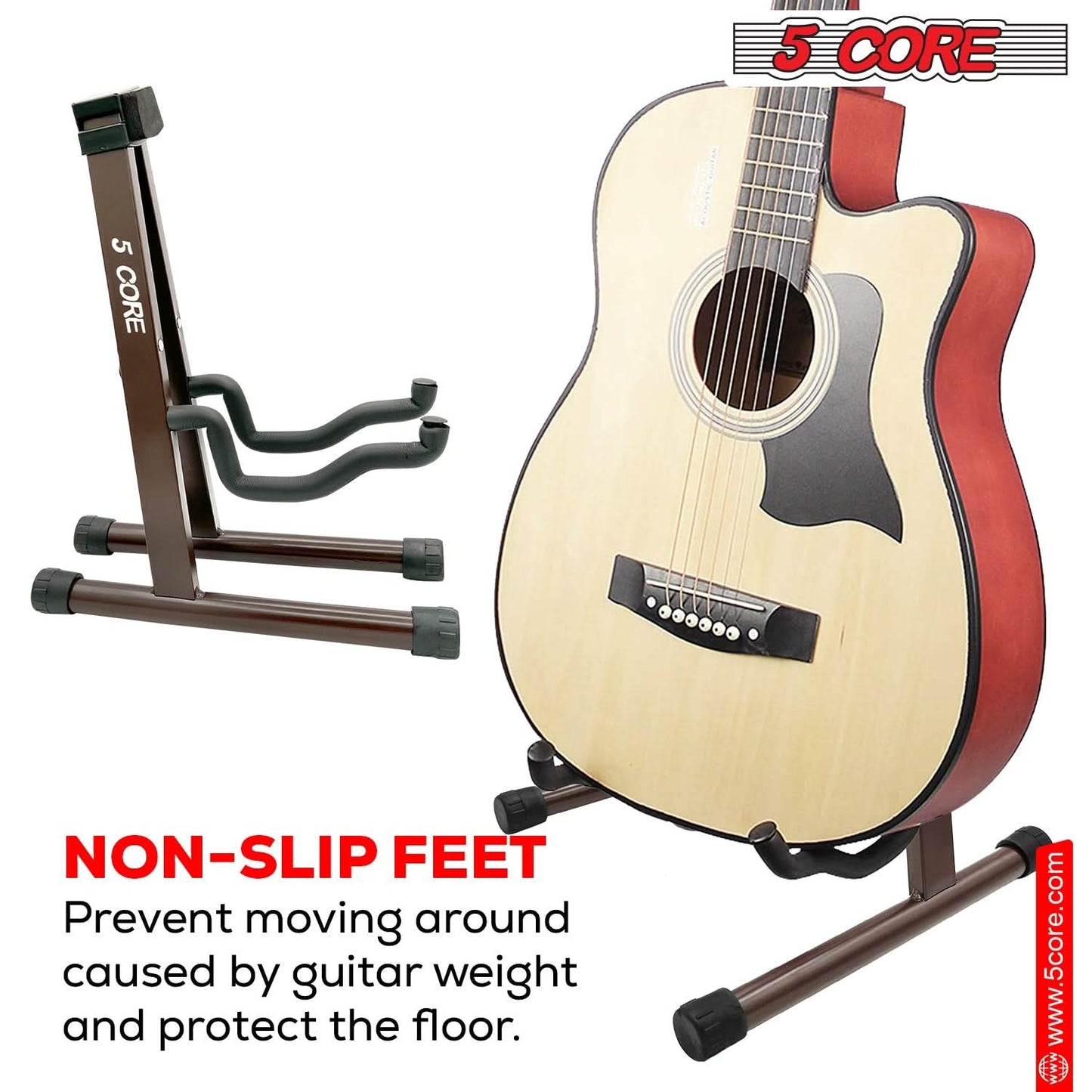 5Core Guitar Stand Floor A Frame Electric Acoustic Bass Soporte Para