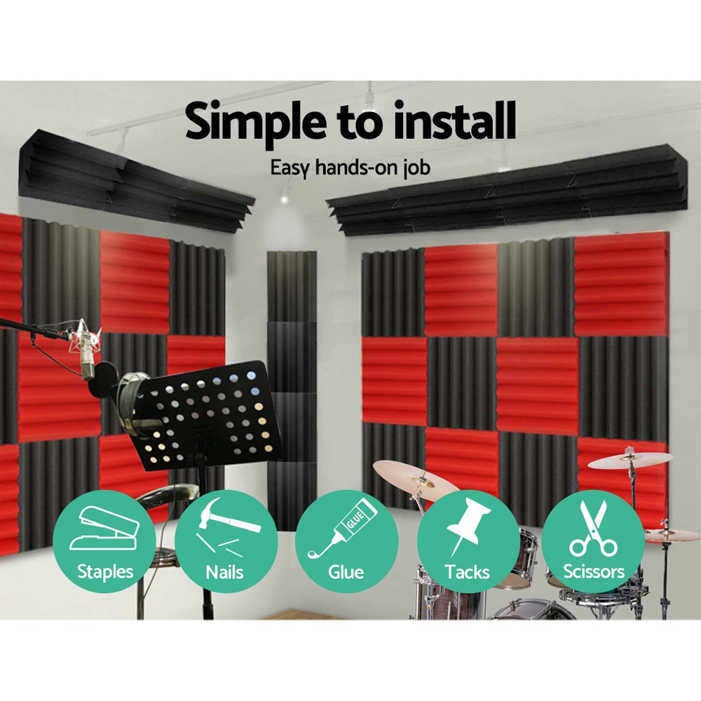 Alpha 40pcs Studio Acoustic Foam Corner Bass Trap Sound Absorption