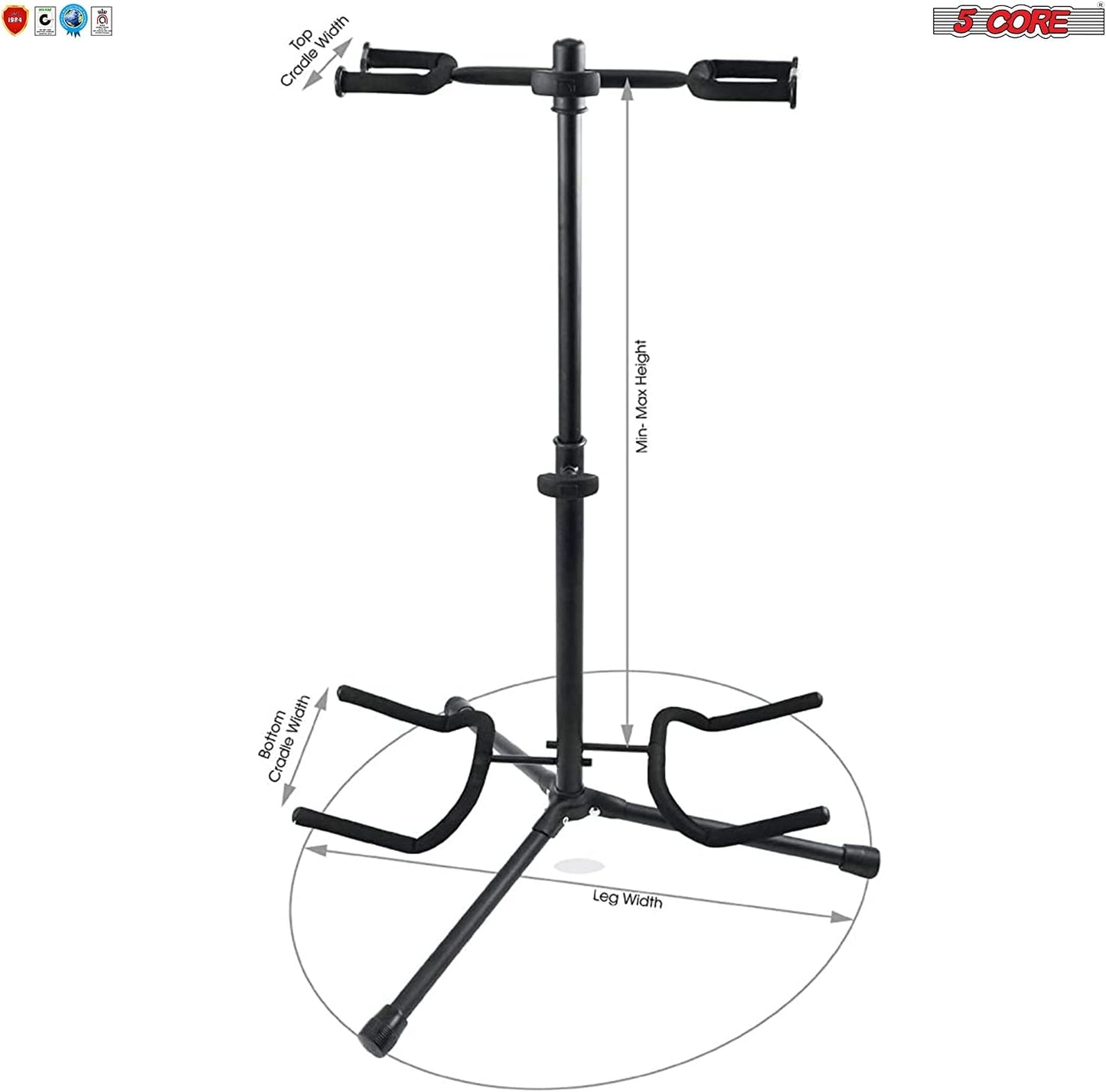 5Core Guitar Stand Floor Tripod  Portable Adjustable Multi Guitars