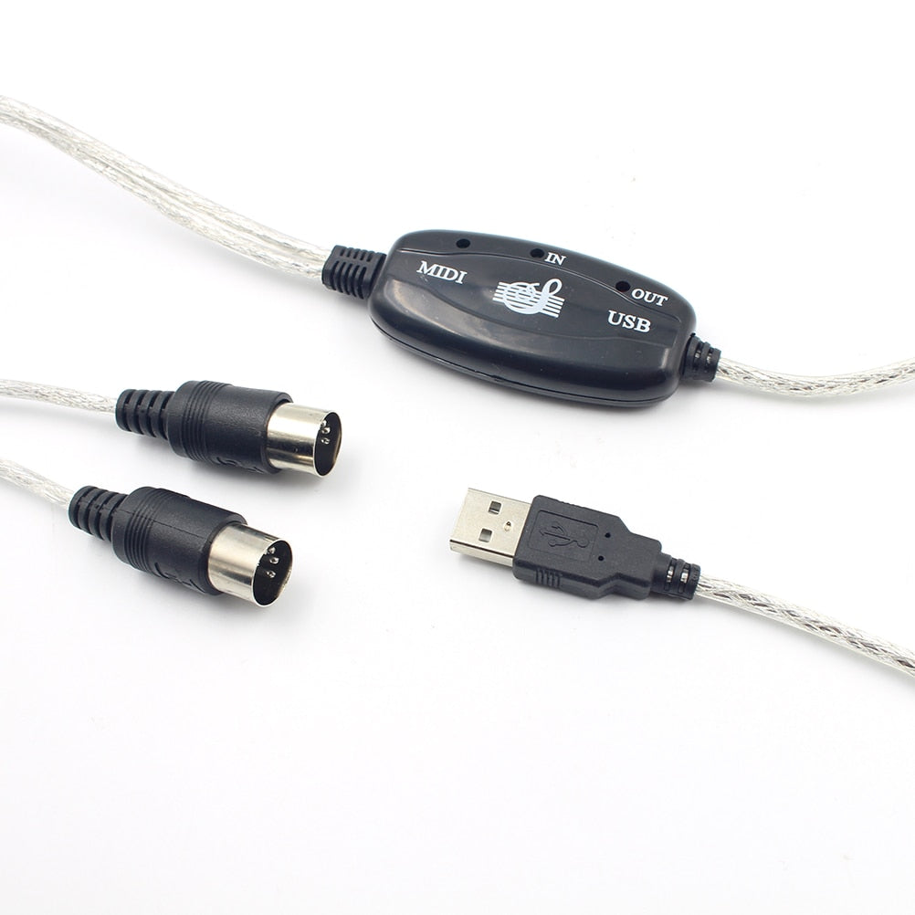 Digital USB IN OUT MIDI Interface Cable Converter