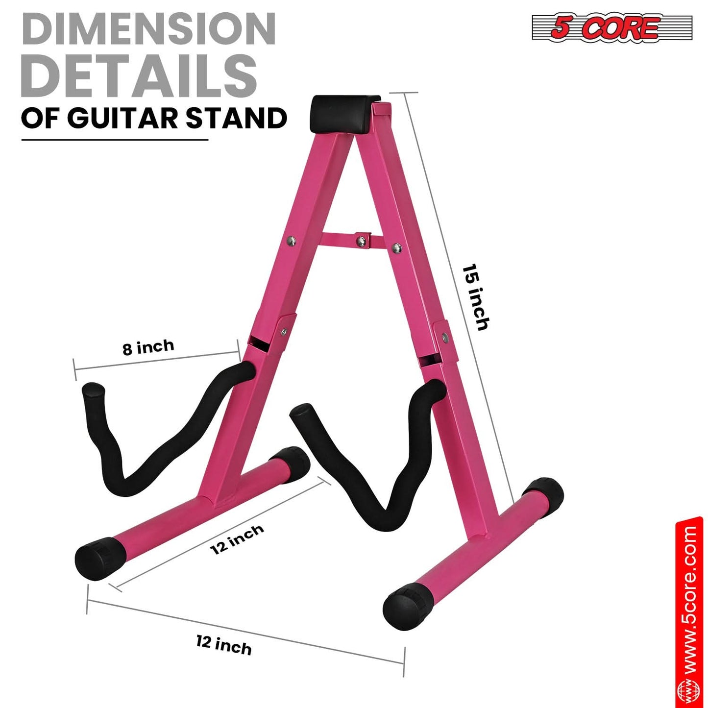 5Core Guitar Stand Floor A Frame Electric Acoustic Bass Soporte Para